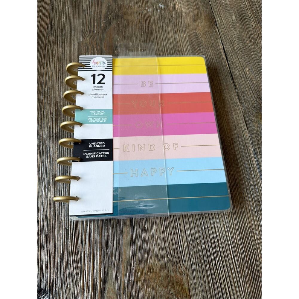 NEW The Classic Happy Planner Undated Rainbow 12-Months be your own kind of